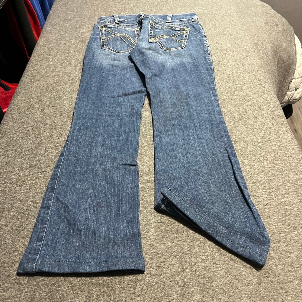 Ariat REAL Denim Womens 30R Blue Mid Rise Bootcut Western Jeans 30x30